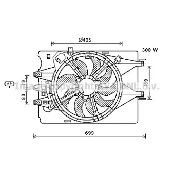 Ventilateur, refroidissement du moteur AVA QUALITY COOLING FT7600