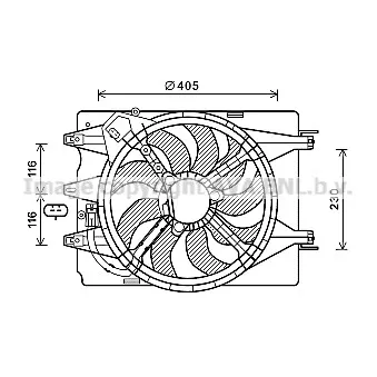 Ventilateur, refroidissement du moteur AVA QUALITY COOLING FT7601
