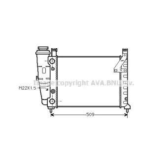 AVA QUALITY COOLING FTA2040 - Radiateur, refroidissement du moteur