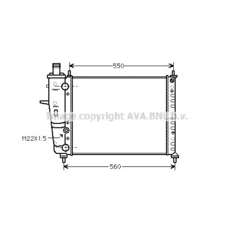 Radiateur, refroidissement du moteur AVA QUALITY COOLING OEM 7776507