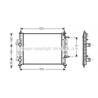 Radiateur, refroidissement du moteur AVA QUALITY COOLING [FTA2260]