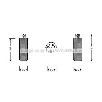 Filtre déshydratant, climatisation AVA QUALITY COOLING OEM 46745058