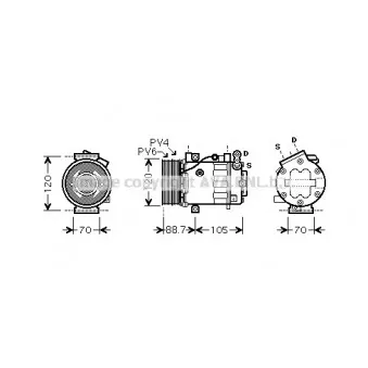 Compresseur, climatisation AVA QUALITY COOLING OEM 46759036