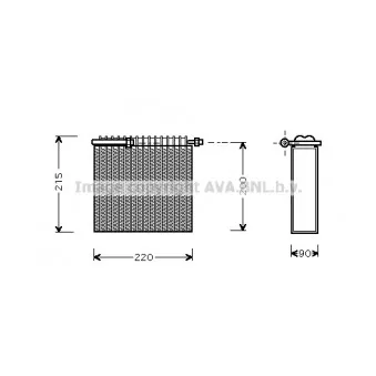 Evaporateur climatisation AVA QUALITY COOLING FTV104