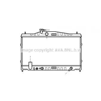 Radiateur, refroidissement du moteur AVA QUALITY COOLING HD2061