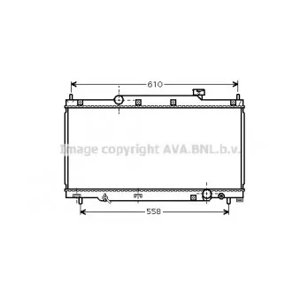 Radiateur, refroidissement du moteur AVA QUALITY COOLING OEM 19010PRA003
