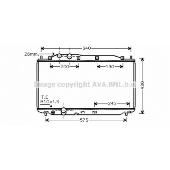 Radiateur, refroidissement du moteur AVA QUALITY COOLING HD2187