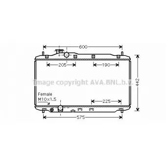 Radiateur, refroidissement du moteur AVA QUALITY COOLING HD2189