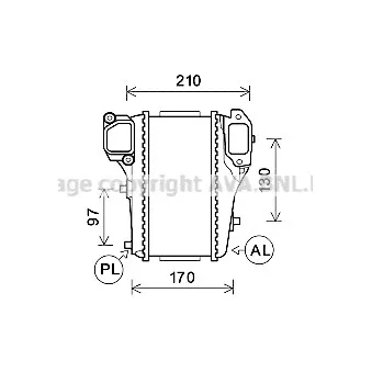 Intercooler, échangeur AVA QUALITY COOLING HD4301