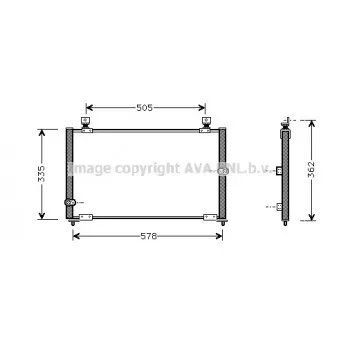 Condenseur, climatisation AVA QUALITY COOLING HD5108