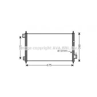 Condenseur, climatisation AVA QUALITY COOLING OEM 80110SED941