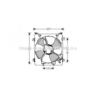 Ventilateur, refroidissement du moteur AVA QUALITY COOLING OEM 80152SR3013