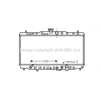 AVA QUALITY COOLING HDA2056 - Radiateur, refroidissement du moteur