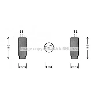 Filtre déshydratant, climatisation AVA QUALITY COOLING HDD117