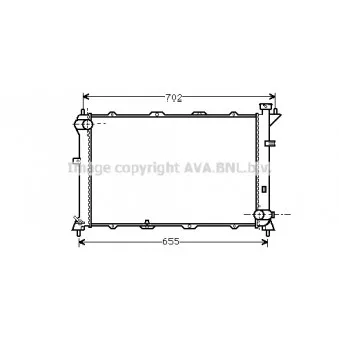 AVA QUALITY COOLING HY2024 - Radiateur, refroidissement du moteur