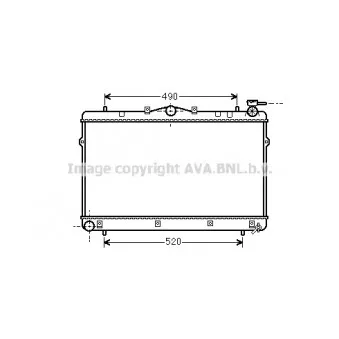 Radiateur, refroidissement du moteur AVA QUALITY COOLING HY2043