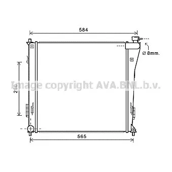 Radiateur, refroidissement du moteur AVA QUALITY COOLING HY2303