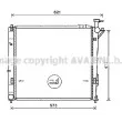 Radiateur, refroidissement du moteur AVA QUALITY COOLING [HY2346]