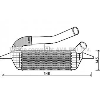 Intercooler, échangeur AVA QUALITY COOLING HY4228