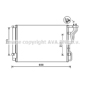 Condenseur, climatisation AVA QUALITY COOLING HY5299D