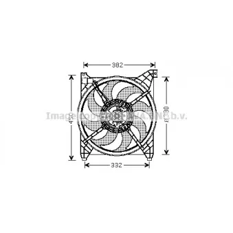 Ventilateur, refroidissement du moteur AVA QUALITY COOLING HY7505