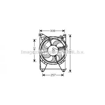Ventilateur, refroidissement du moteur AVA QUALITY COOLING HY7514