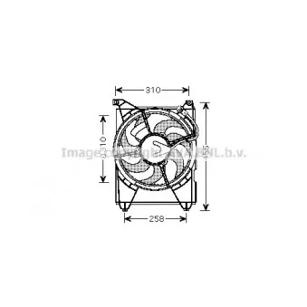Ventilateur, refroidissement du moteur AVA QUALITY COOLING HY7516