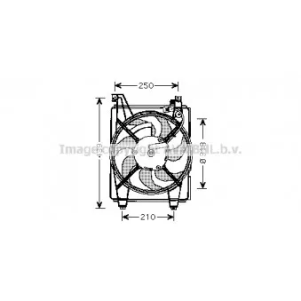 Ventilateur, refroidissement du moteur AVA QUALITY COOLING HY7518