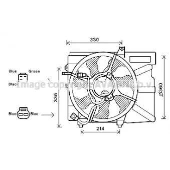 Ventilateur, refroidissement du moteur TYC 813-1002