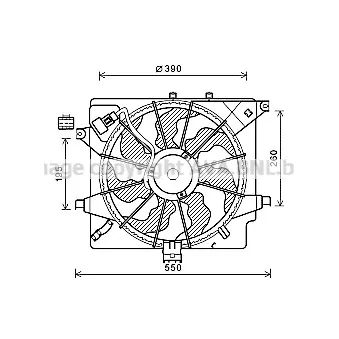 Ventilateur, refroidissement du moteur AVA QUALITY COOLING HY7563