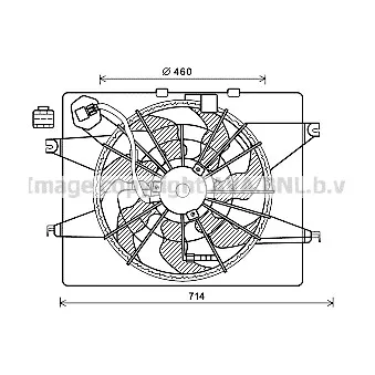 Ventilateur, refroidissement du moteur AVA QUALITY COOLING HY7566