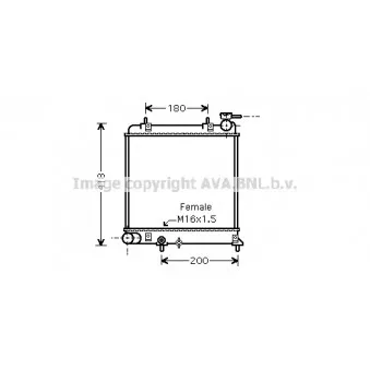 Radiateur, refroidissement du moteur AVA QUALITY COOLING HYA2129