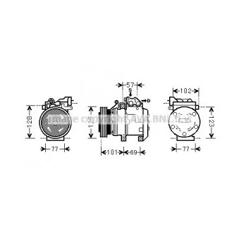 AVA QUALITY COOLING HYK208 - Compresseur, climatisation