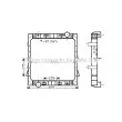 Radiateur, refroidissement du moteur AVA QUALITY COOLING [IV2097]