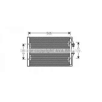 Condenseur, climatisation AVA QUALITY COOLING IV5065 pour IVECO EUROCARGO 75 E 15, 75 E 15 P, 80 E 15 - 143cv