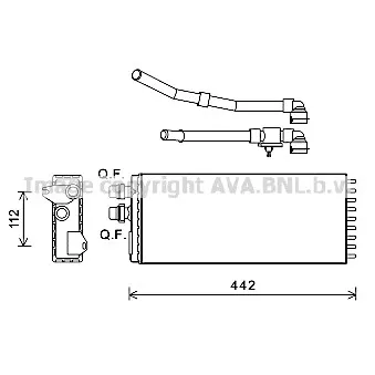 Système de chauffage AVA QUALITY COOLING IVA6114 pour IVECO STRALIS AD 190S27, AT 190S27 - 272cv