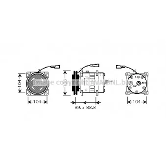 Compresseur, climatisation AVA QUALITY COOLING IVAK093 pour IVECO EUROTRAKKER MP 190 E 34 W - 345cv