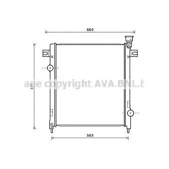 Radiateur, refroidissement du moteur AVA QUALITY COOLING JE2053