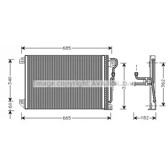 AVA QUALITY COOLING JE5020 - Condenseur, climatisation