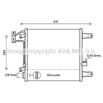 Condenseur, climatisation AVA QUALITY COOLING JE5057
