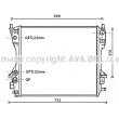 Radiateur, refroidissement du moteur AVA QUALITY COOLING [JR2049]
