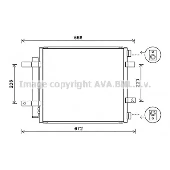 Condenseur, climatisation AVA QUALITY COOLING JR5053D
