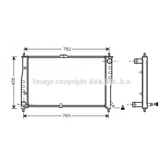 Radiateur, refroidissement du moteur AVA QUALITY COOLING OEM OK55215200B