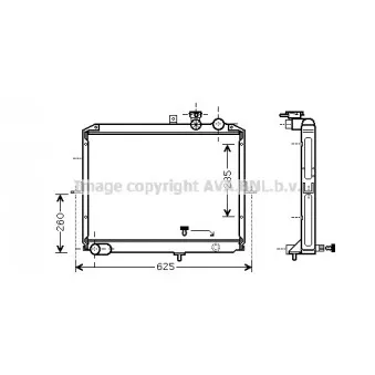 Radiateur, refroidissement du moteur AVA QUALITY COOLING OEM 0K60A15200C