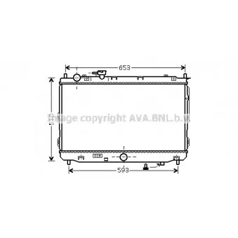 Radiateur, refroidissement du moteur AVA QUALITY COOLING OEM 0K2FT15200