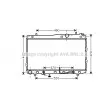 Radiateur, refroidissement du moteur AVA QUALITY COOLING [KA2090]