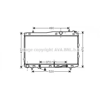 Radiateur, refroidissement du moteur AVA QUALITY COOLING OEM 253102F050