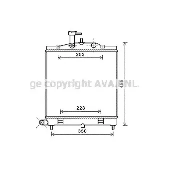 Radiateur, refroidissement du moteur AVA QUALITY COOLING KA2171