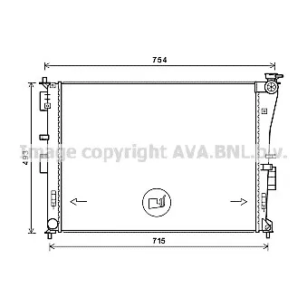 AVA QUALITY COOLING KA2269 - Radiateur, refroidissement du moteur