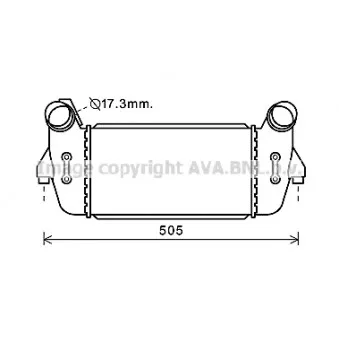 AVA QUALITY COOLING KA4213 - Intercooler, échangeur